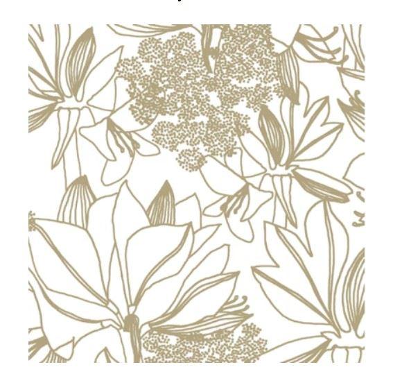 Havi_Papierserviette_Ritarinkukka_weiss-gold_24x24cm