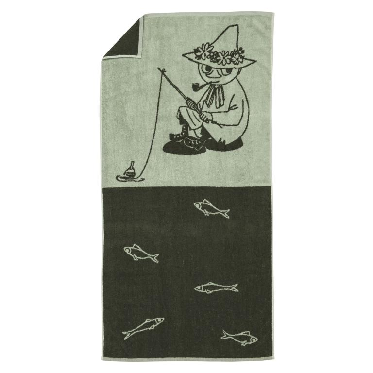 1082561_Moomin_badetuch_70x140_Snufkin_grün_GOTS
